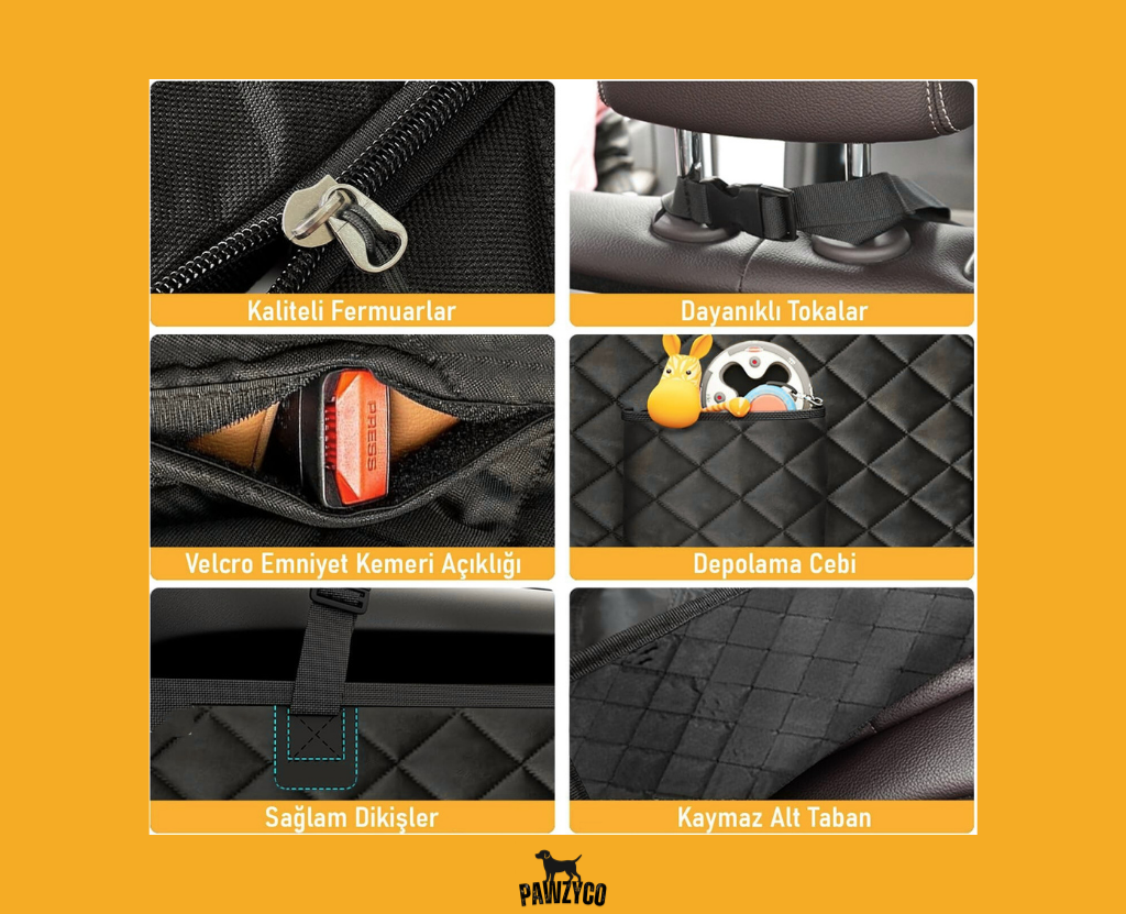 Premium Evcil Hayvan Arka Koltuk Koruyucu Kılıf | Su Geçirmez & Dayanıklı