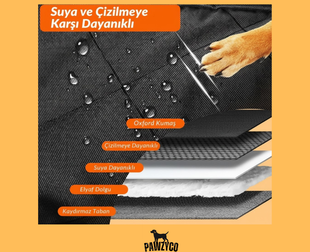 Premium Evcil Hayvan Arka Koltuk Koruyucu Kılıf | Su Geçirmez & Dayanıklı