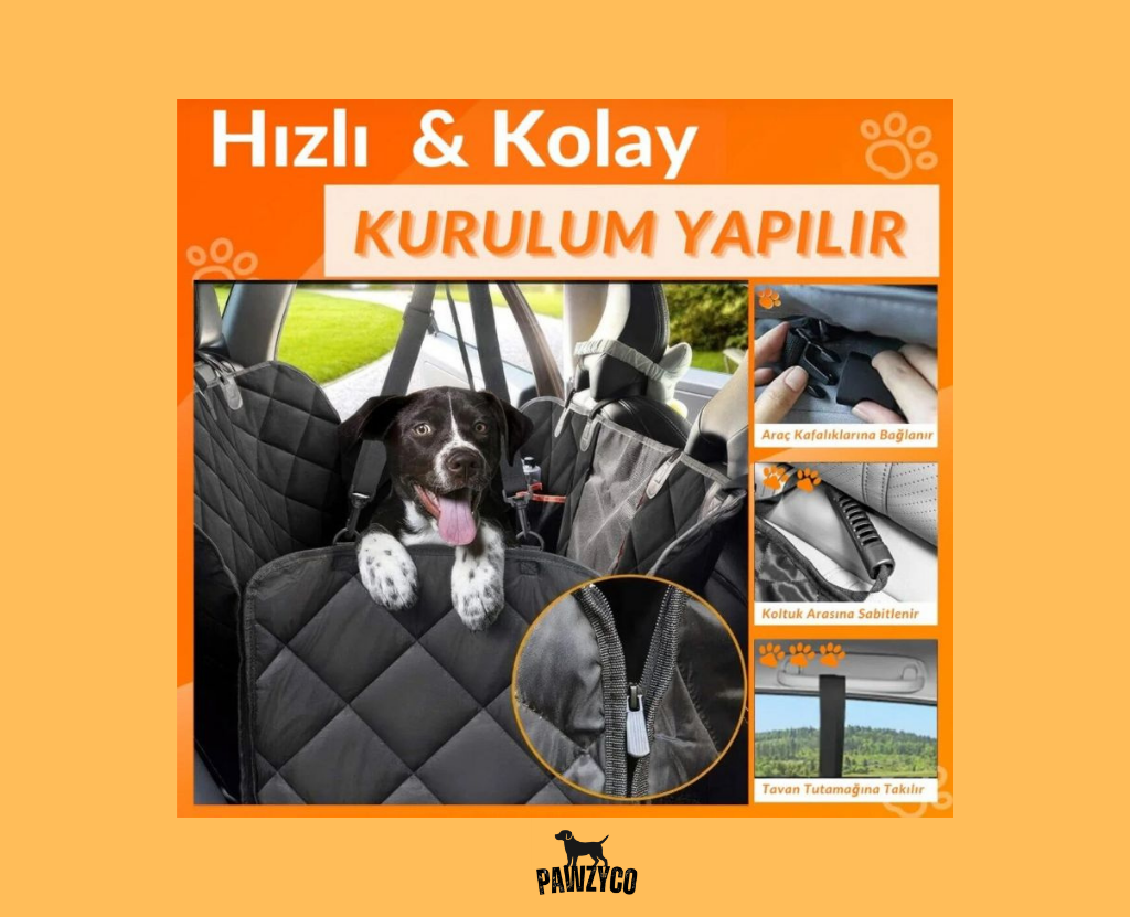 Premium Evcil Hayvan Arka Koltuk Koruyucu Kılıf | Su Geçirmez & Dayanıklı